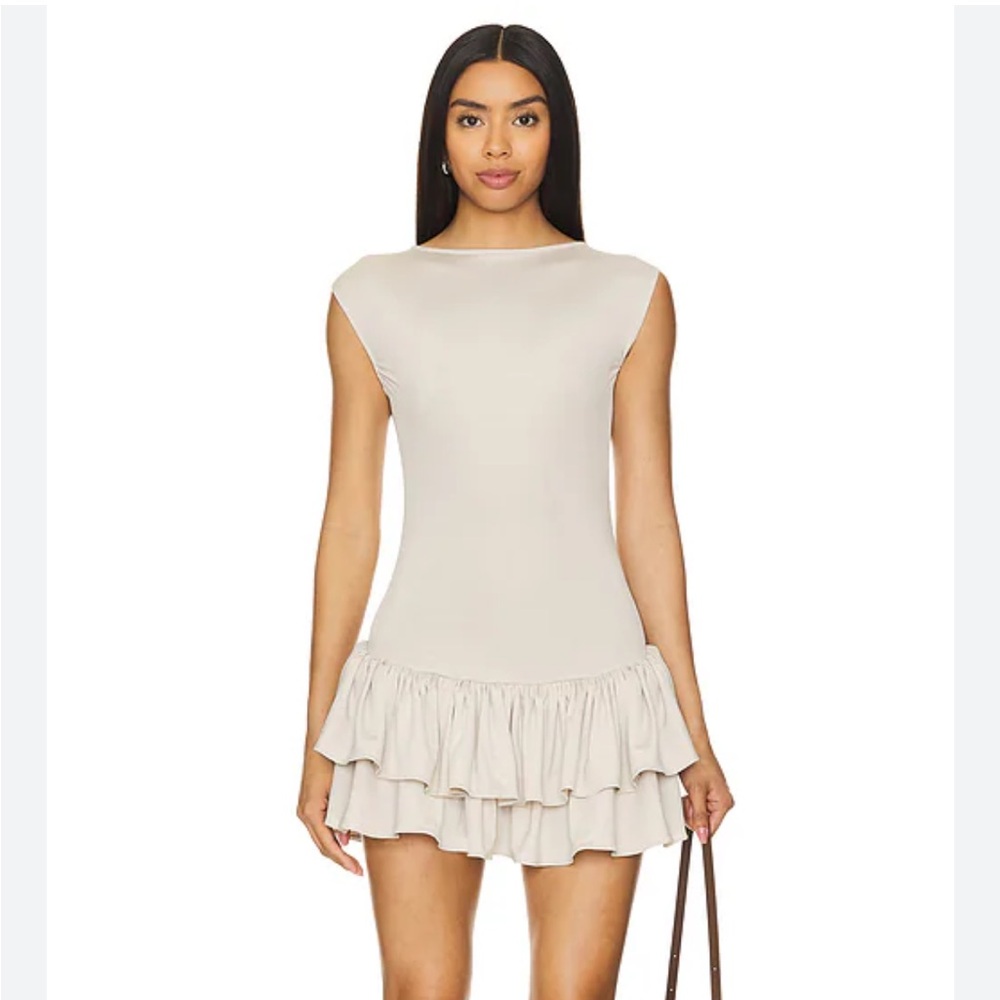 BELLE ANNA Ballerina Mini Dress in Cream